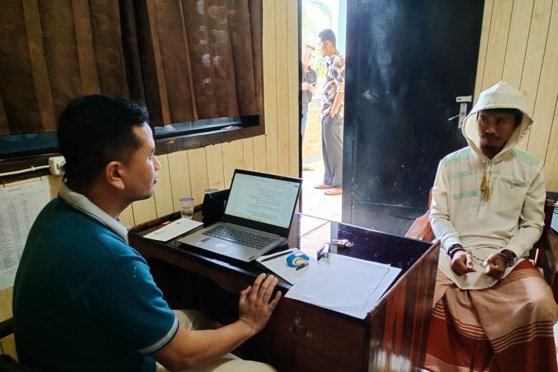 Pelaku perusakan tempat ibadah di Lampung Timur (Foto:Antara)