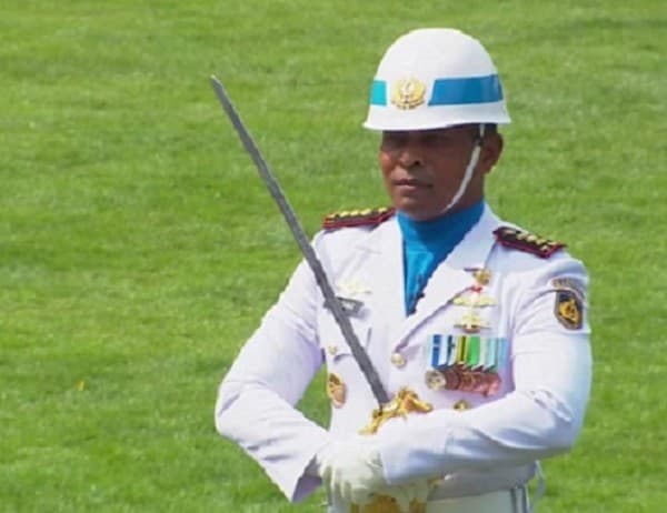 Komandan upacara HUT ke-77 RI, Kolonel Laut (P) Andike Sry Mutia di Istana Merdeka (Foto istimewa)