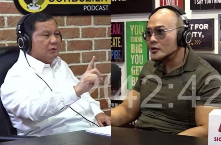 Prabowo Subianto dan  Deddy Corbuzier (Foto:Istimewa)