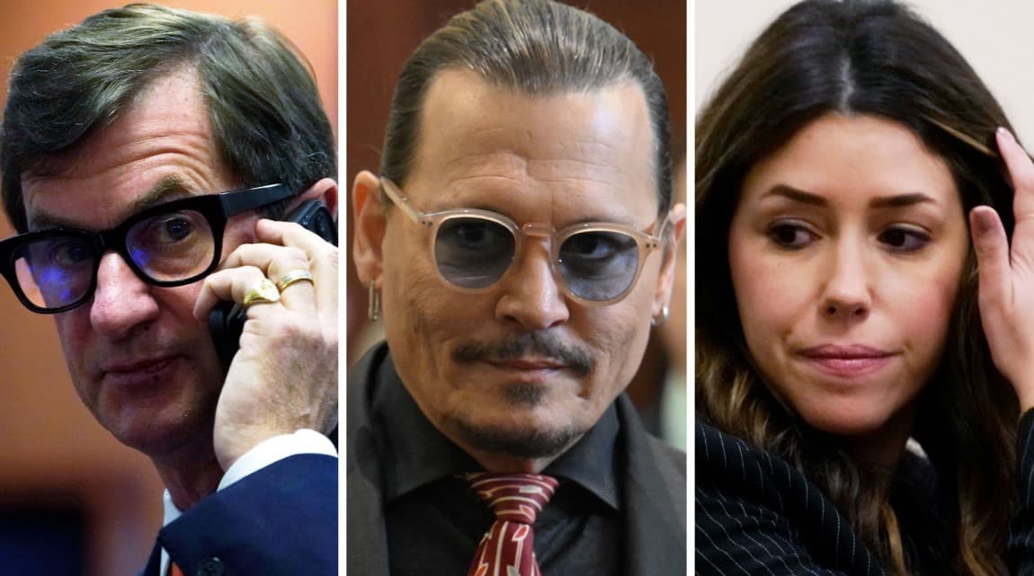 Pengacara Johnny Depp, Benjamin Chew dan Camille Vasquez