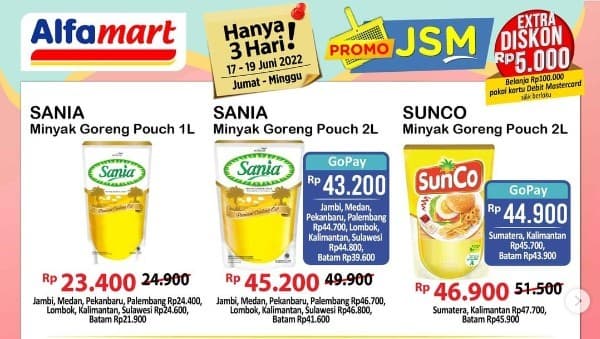 Masih Sampai 19 Juni! Tengok Promo JSM Terbaru Alfamart, Minyak Goreng Diskon Gak Nanggung-nanggung