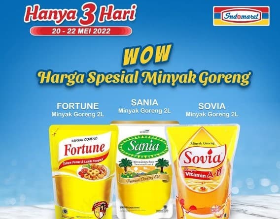 Promo JSM Indomaret 20-22 Mei 2022, Cuma 3 Hari! Minyak Goreng hingga Beras Turun Harga...