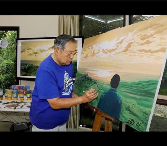 Lukisan terbaru SBY (sumber: Instagram @aniyudhoyono)