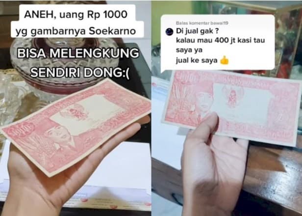 Heboh Uang Rp 1000 Soekarno Bisa Melengkung Lagi Diburu Kolektor, Bakal Dibeli Rp 400 Juta!