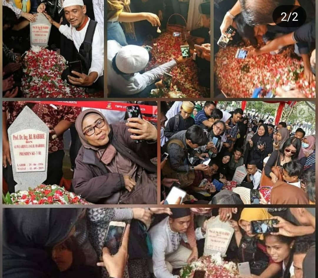 Viral! Makam Habibie Jadi Ajang Selfie Masyarakat, Netizen: Krisis Moral?