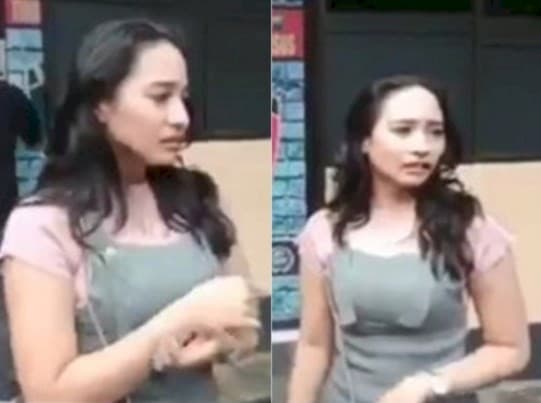 Viral Wanita Cantik Nangis-nangis Histeris di Depan Polresta Banyuwangi, Ternyata Gara-gara Ini