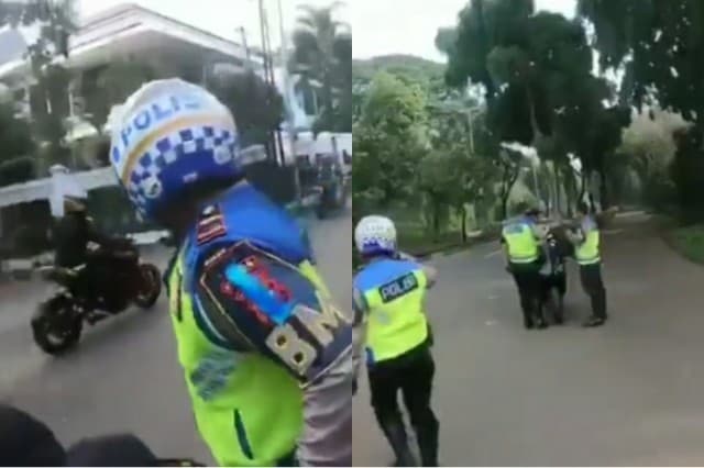 Video Pengendara Moge Kabur saat akan Ditilang, Polisi: Panggil Semua! (Foto: Istimewa)