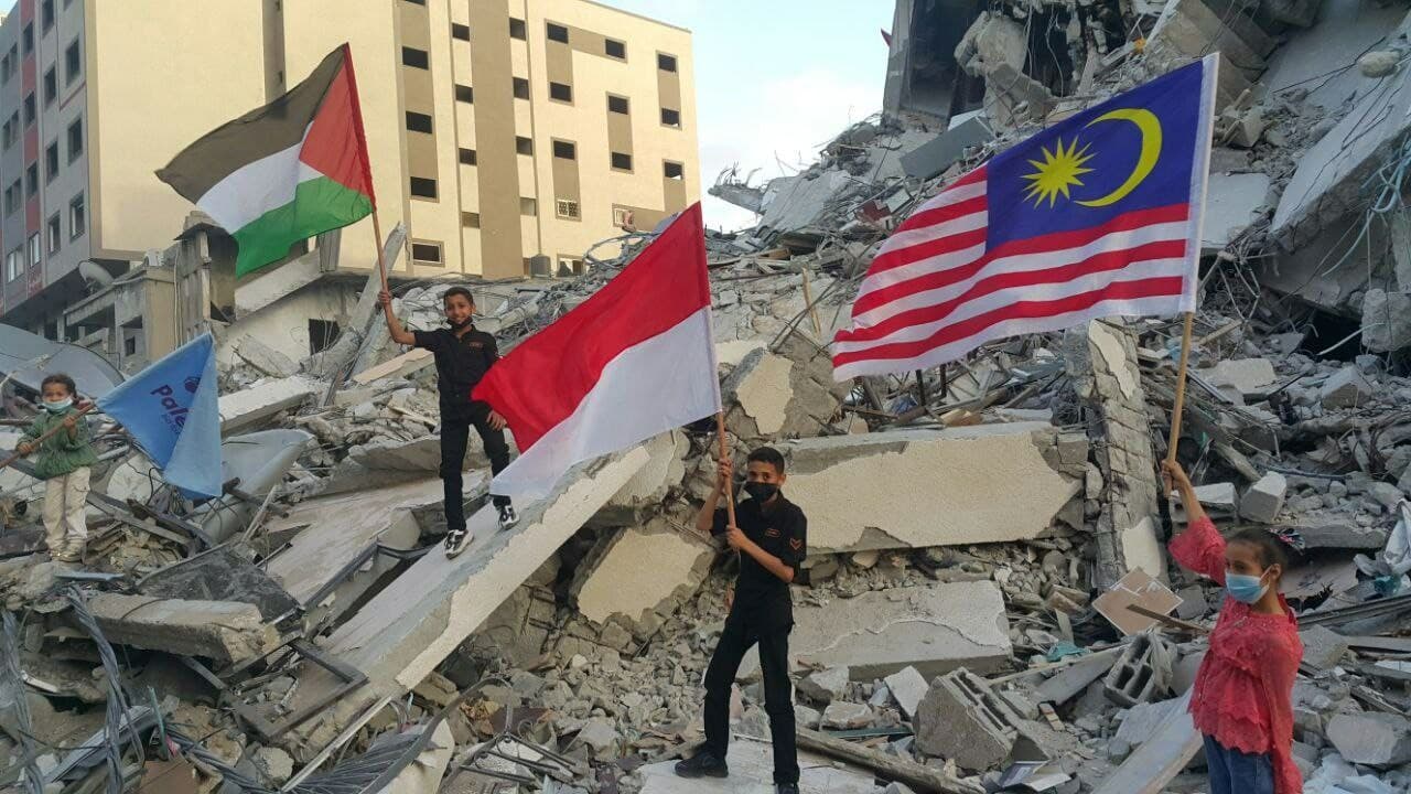 Bendera Malaysia di Gaza (Foto:Istimewa)
