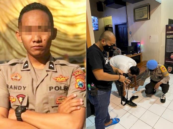 Resmi Jadi Tersangka dan Ditahan, Viral! Tampang Pasrah Bripda Randy Bagus Saat Diperiksa