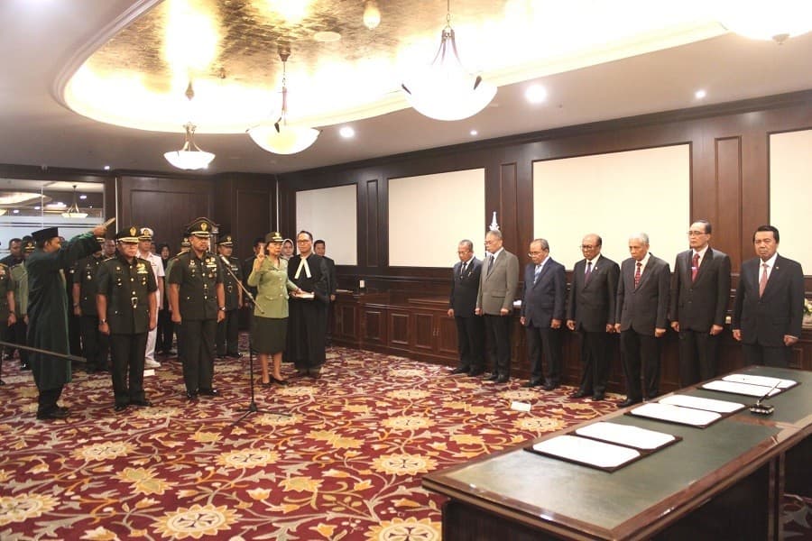 Pelantikan  tiga orang Kepala Pengadilan Militer Tinggi (Foto:Mahkamahagung.go,id)
