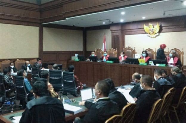 Sidang dakwaan kasus Asabri di Pengadilan Negeri Kelas 1A Khusus Jakarta Pusat (Foto: Hastina/REQnews)