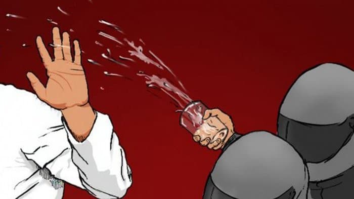 Ilustrasi penyiraman air keras (Foto:Istimewa)