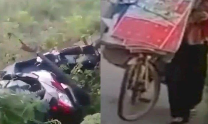 Aksi heroik penjual mainan di Bekasi (Foto: Tangkapan Layar)