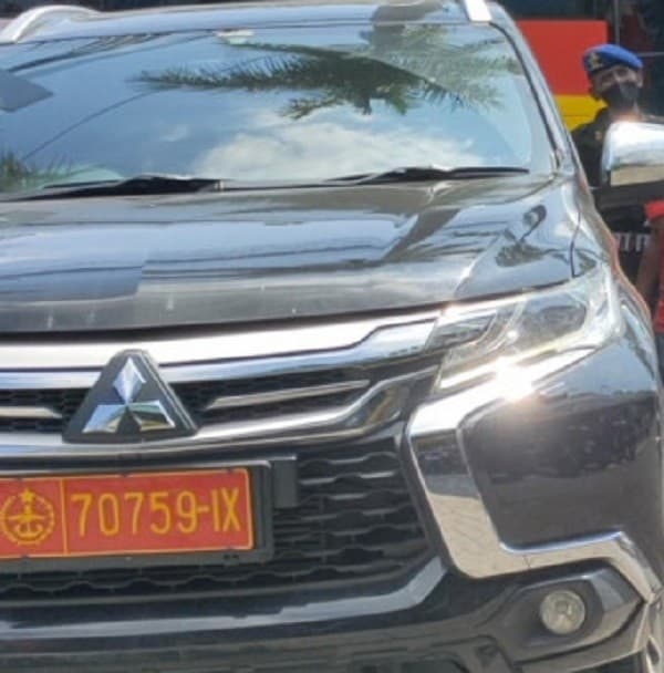Mobil  Pajero Sport milik pengacara yang digerebek anggota Kodim (Foto:Istimewa)