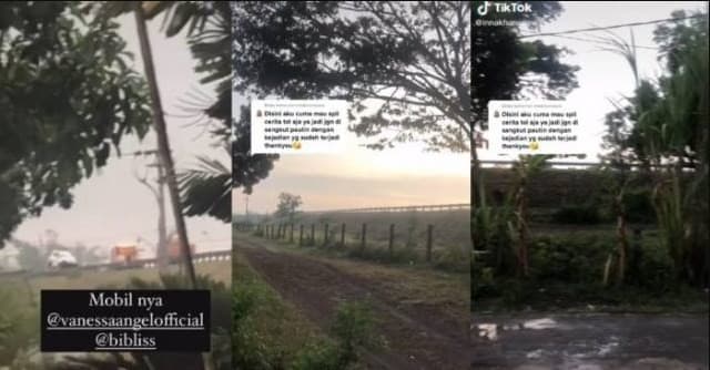 Beredar lagi cerita mistis soal lokasi kecelakaan Vanessa Angel. (Foto: Istimewa)