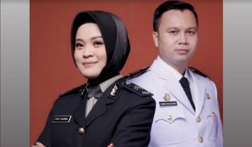 Briptu Suci Darma bersama suami (Foto:Istimewa)