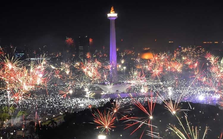 Perayaan tahun baru di Jakarta (Foto: Istimewa)