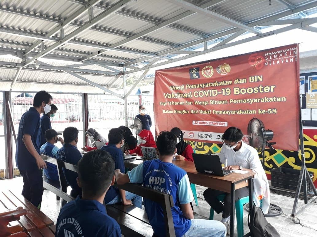 Gandeng BIN Kaltara, 230 Warga Binaan Lapas Kelas IIA Tarakan Jalani Vaksinasi Booster