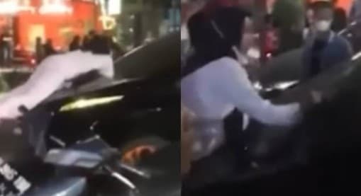 Video viral istri ngamuk naiki kap mobil pergoki suami dan pelakor. 