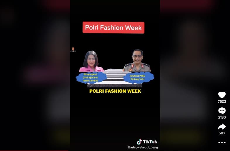 Viral video Polri Fashion Week di TikTok.