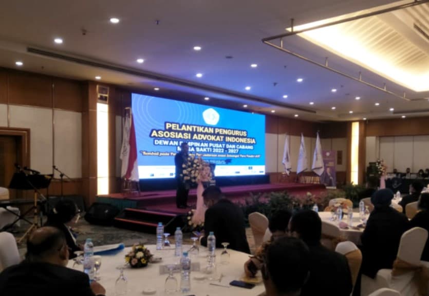 Suasana pelantikan pengurus DPP AAI di Jakarta