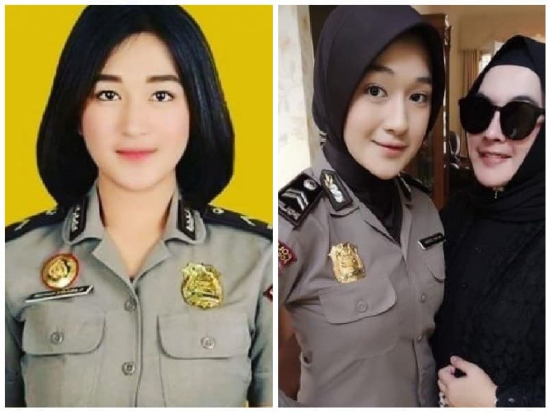 Briptu Muthia Syahra, polwan cantik anak artis Yanti Yaseer
