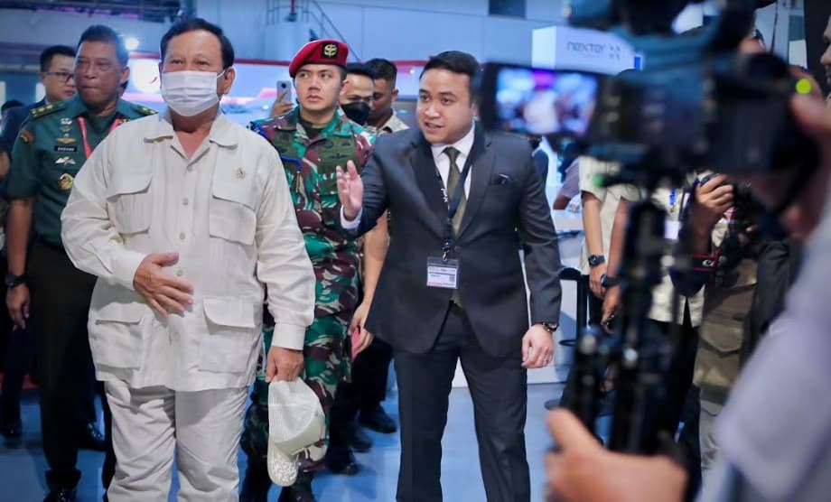 Menhan Prabowo Subianto hadiri Indo Defence 2022.