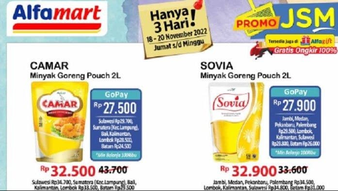 Promo JSM Alfamart 18-20 November 2022, Cek Nih...! Banyak Diskon dan Bonus Produk Gratisan di Akhir Pekan