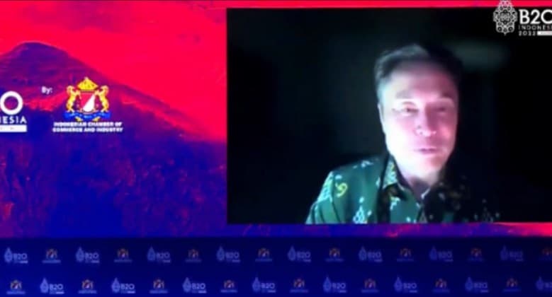 'Gelap-gelapan' Pakai Batik! Elon Musk Bicara di G20 Summit, Beri Wejangan Khusus Ini untuk Mahasiswa Indonesia