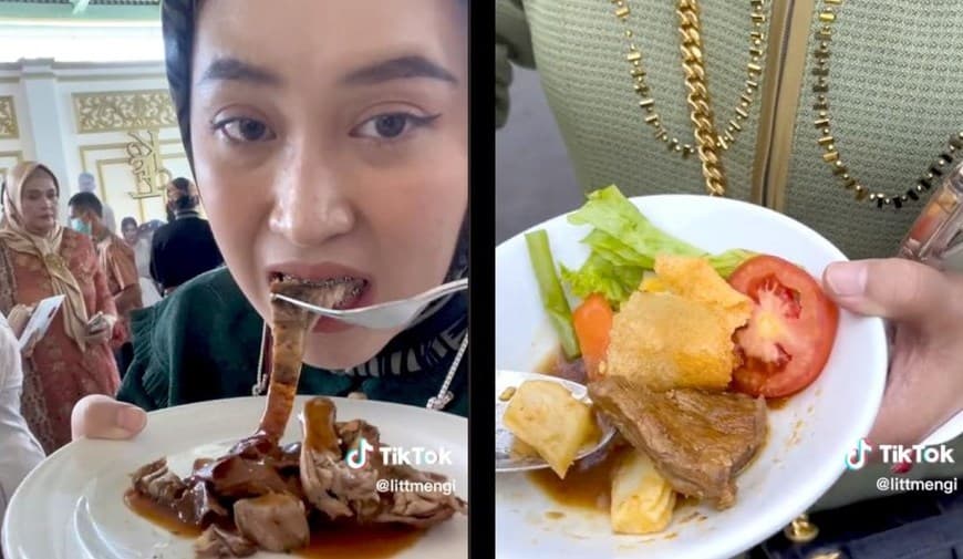 TikToker wanita dihujat usai beri rating buruk makanan pernikahan Kaesang.