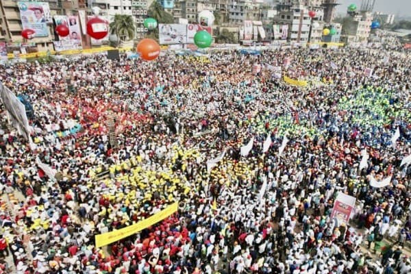 Tuntut PM Mundur, Puluhan Ribu Warga Bangladesh Gelar Demonstrasi (Foto: Twitter.com/Bangladesh Nationalist Party-BNP)