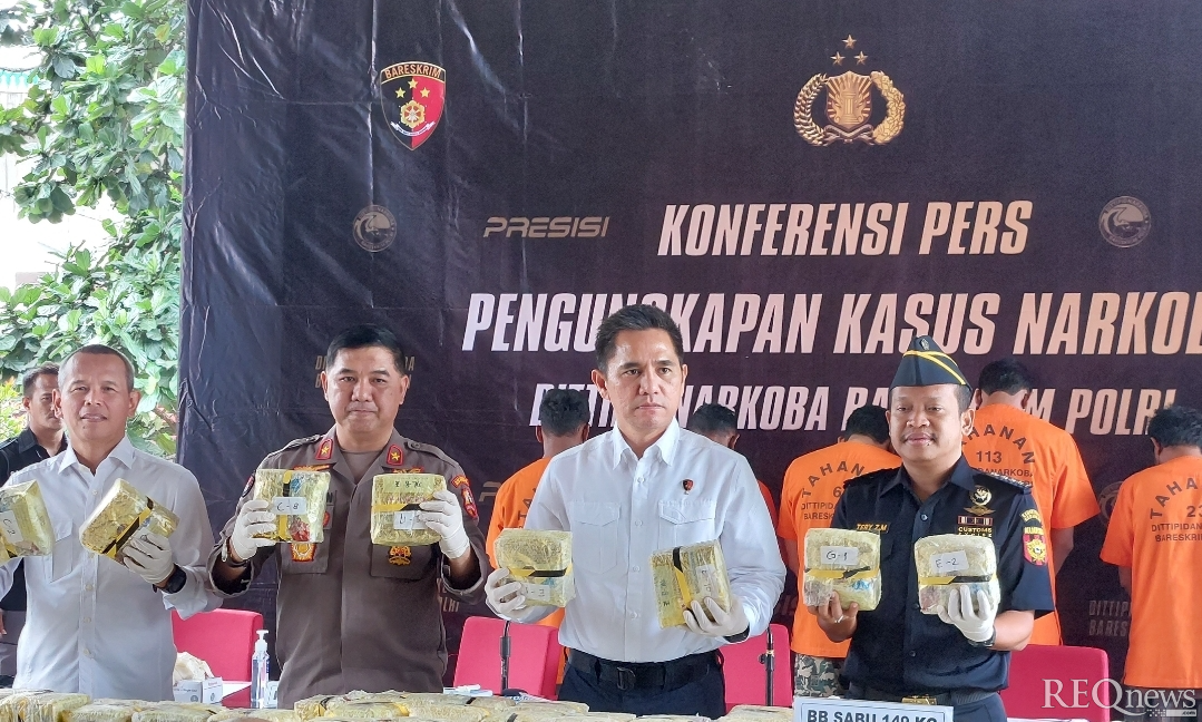 Pengungkapan kasus narkotika jaringan Aceh-Malaysia (Foto: Hastina/REQnews)