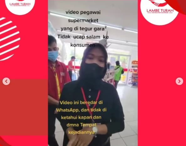 Viral pegawai Alfamart nangis terancam dipecat gegara tak ucapkan salam ke pelanggan. (Foto: Instagram)