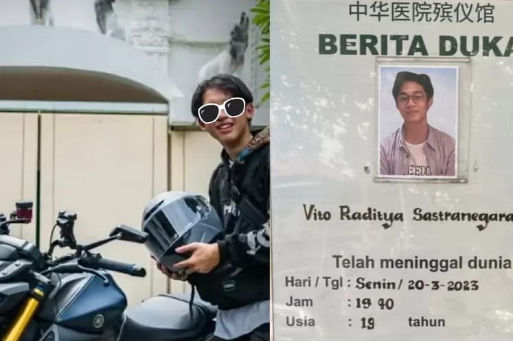 Vito Raditya tewas ditabrak anak 15 tahun. (Foto: Twitter)