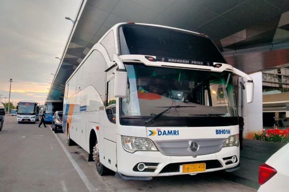 Ilustrasi Bus DAMRI Mudik Lebaran 2023
