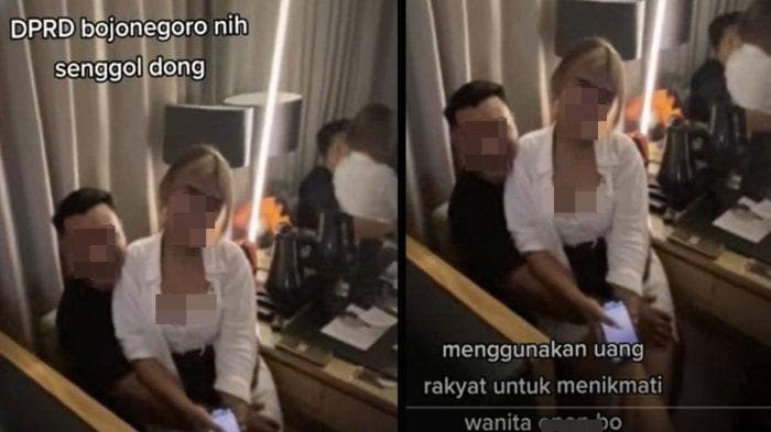 Diduga Anggota DPRD Bojonegoro memangku wanita seksi Open BO (Foto:Istimewa)