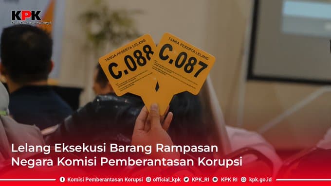 Lelang Barang Rampasan KPK (Foto: Twitter KPK)