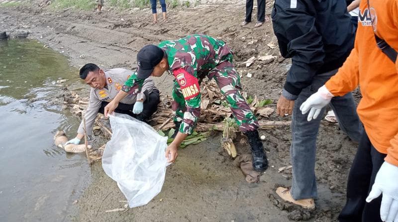 Potongan tubuh ditemukan di aliran Sungai Bengawan Solo (Foto:Istimewa)