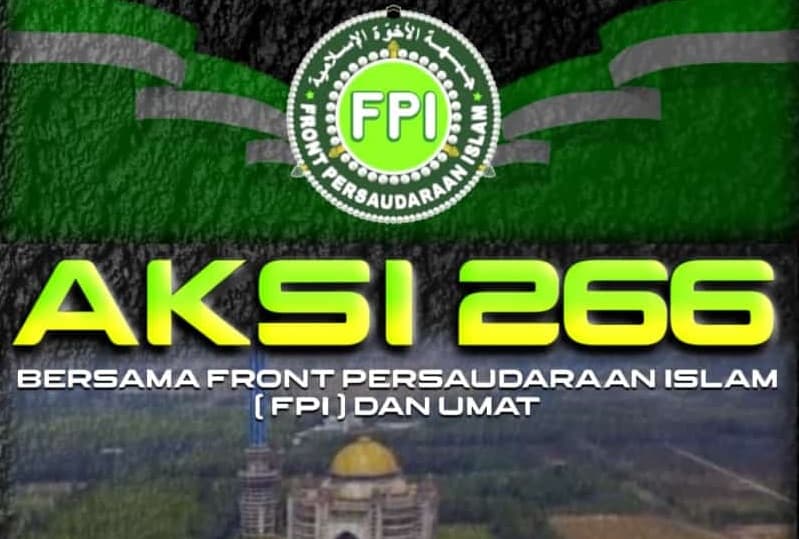 Flyer rencana aksi 266 oleh FPI (Foto:istimewa)
