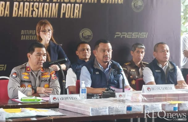 Konferensi pers pengungkapan dugaan TPPU kasus narkoba (Foto: Hastina/REQnews)