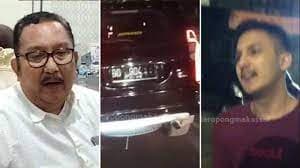 Anak Wakil Ketua DPRD Sulsel ugal-ugalan di jalan menyebabkan pengendara sepeda motor terjatuh (Foto:Istimewa)