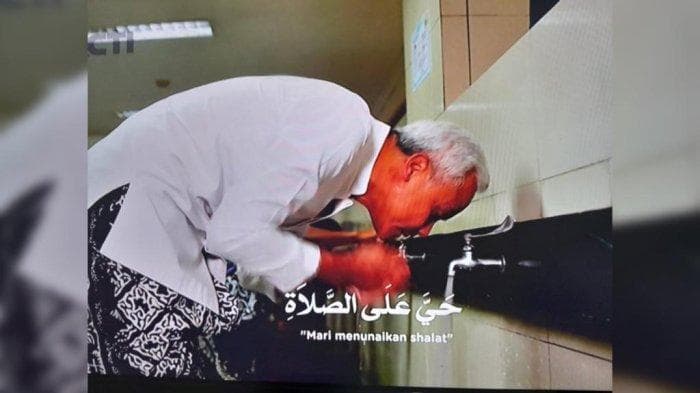 Ganjar Pranowo muncul dalam tayangan azan (Foto: Istimewa)
