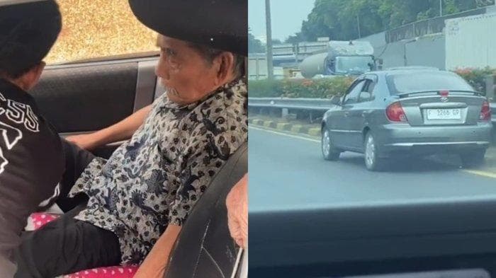 Mobil Oleng Dikemudikan Lansia di Jalan Tol (foto:Istimewa)