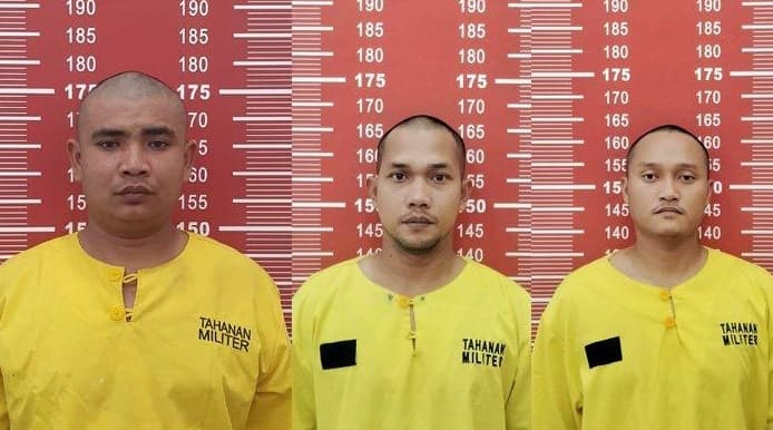 Tiga Oknum TNI Pelaku Pembunuhan Pemuda Asal Aceh Imam Masykur (Foto:Istimewa)