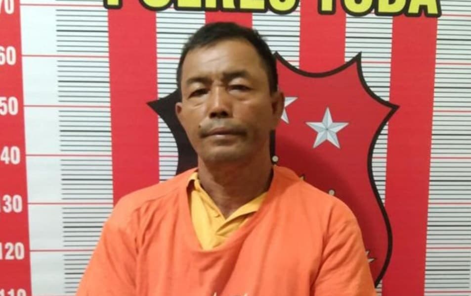 Lukman Dolok, tersangka dugaan ujaran kebencian dan penghinaan terhadap Nabi Muhammad (Foto: Polda Sumut)