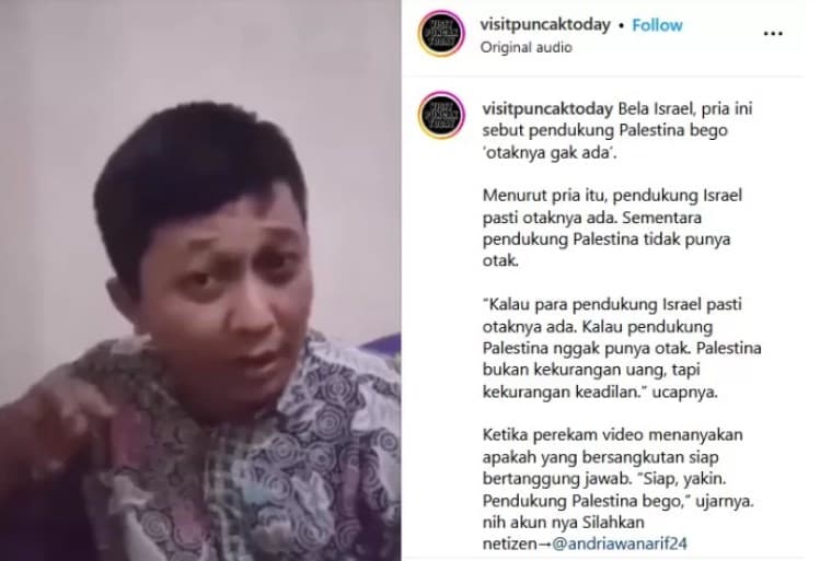 Gak Habis Pikir! Diamankan Polisi, Pria Viral Sebut Pendukung Palestina Bodoh Ngaku Sengaja Berulah Biar Terkenal