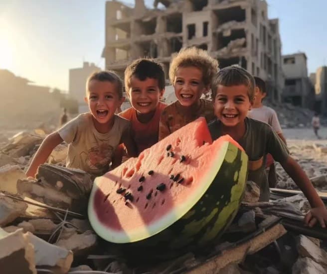 Semangka menjadi simbol perjuangan Palestina.