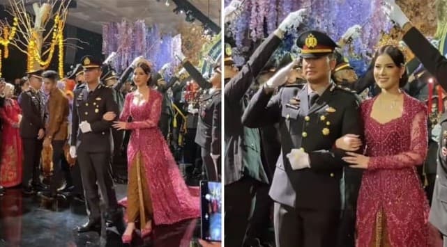 Viral pernikahan anak Wakapolri dan seleb TikTok Asyifa Dewi.