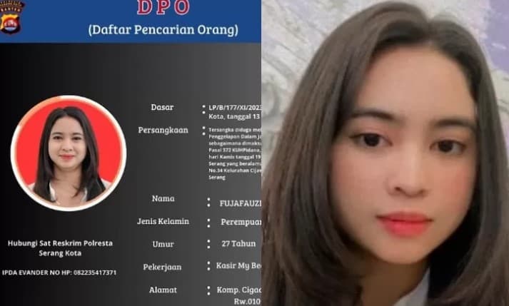 Fuja Fauziah, DPO Penggelapan Uang Rp 1,3 Miliar