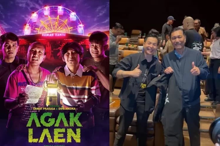 Luhut Binsar Pandjaitan menonton film "Agak Laen" di bioskop. (Foto: Instagram)